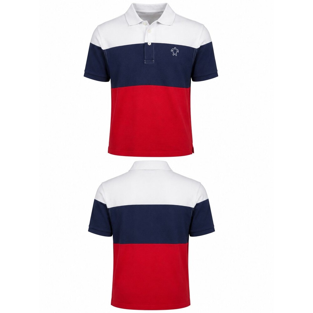 Simply Southern Colorblock Polo Shirt – Men's Medium – 100% Cotton